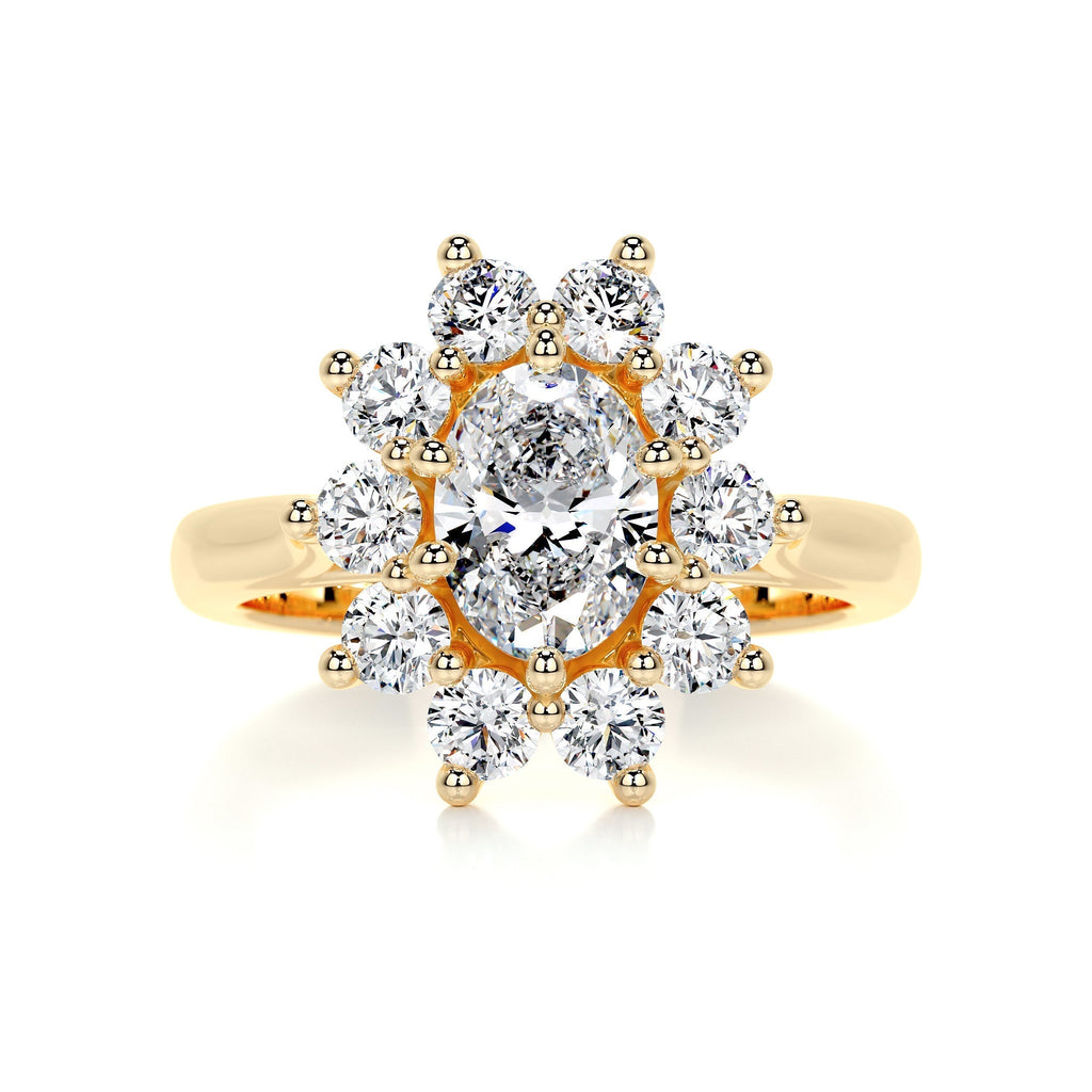 Oval Halo Lab Grown Diamond Engagement Ring