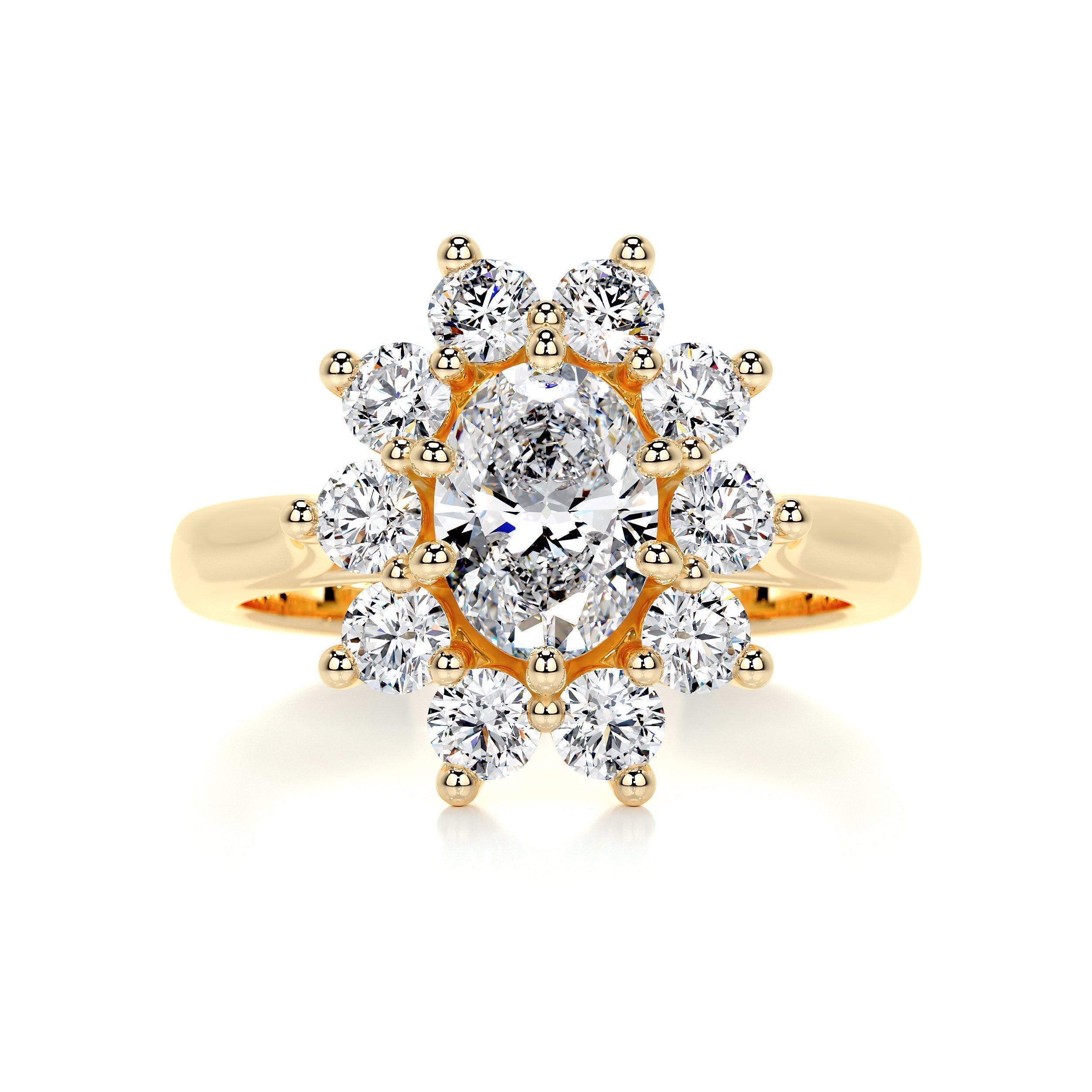 Oval Halo Lab Grown Diamond Engagement Ring