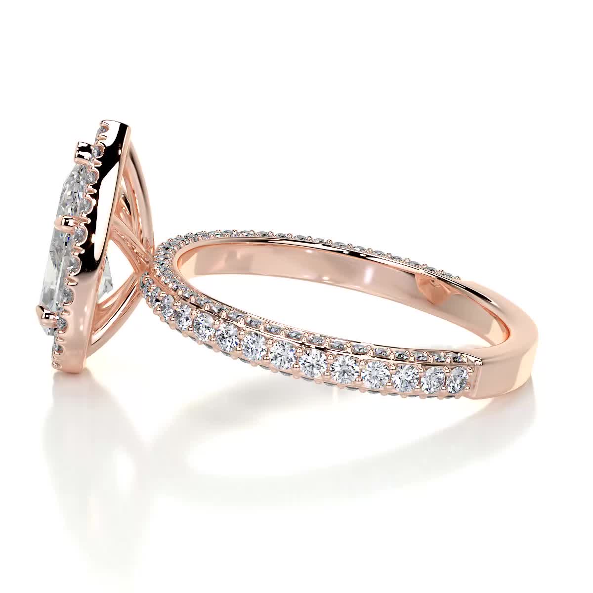 Pear Halo Lab Grown Diamond Engagement Ring
