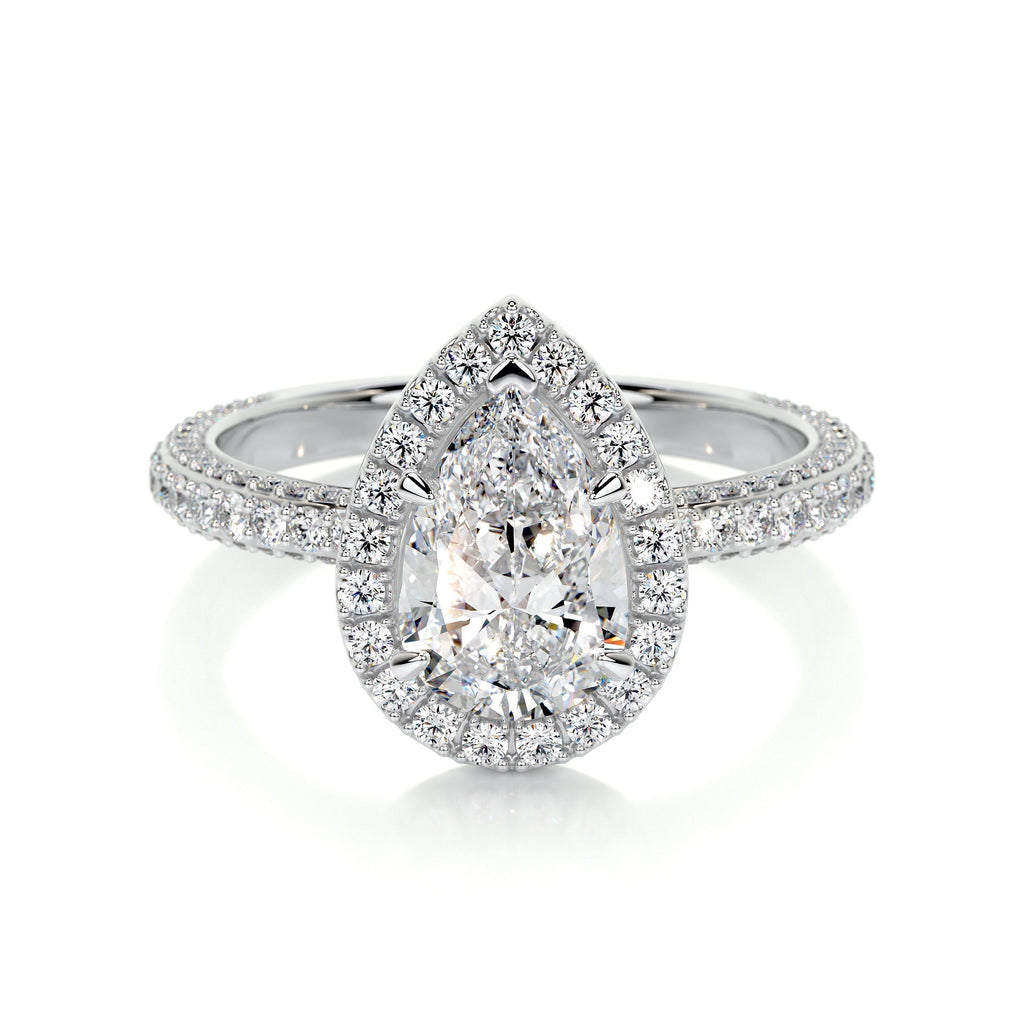 Pear Halo Lab Grown Diamond Engagement Ring