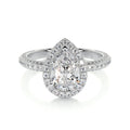 Pear Halo Lab Grown Diamond Engagement Ring