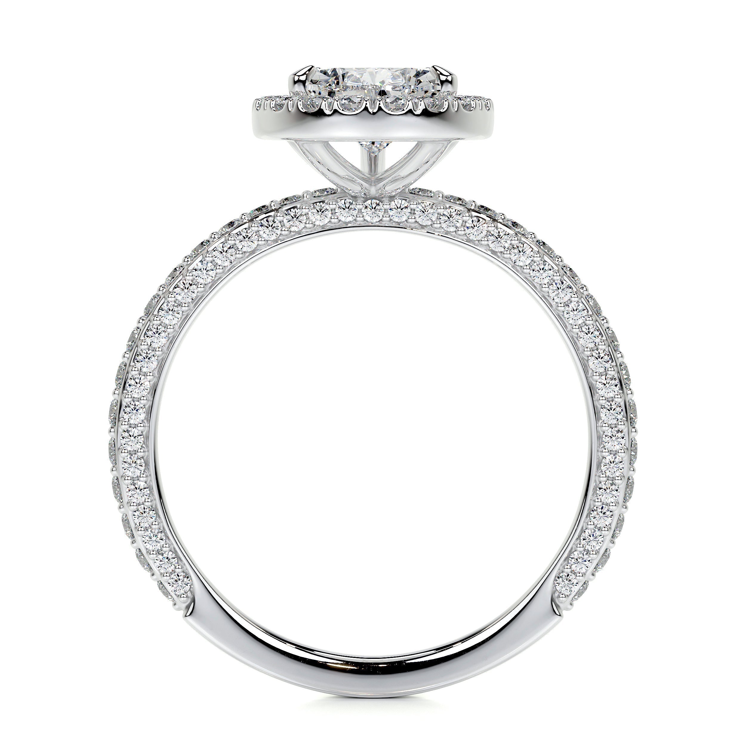 Pear Halo Lab Grown Diamond Engagement Ring