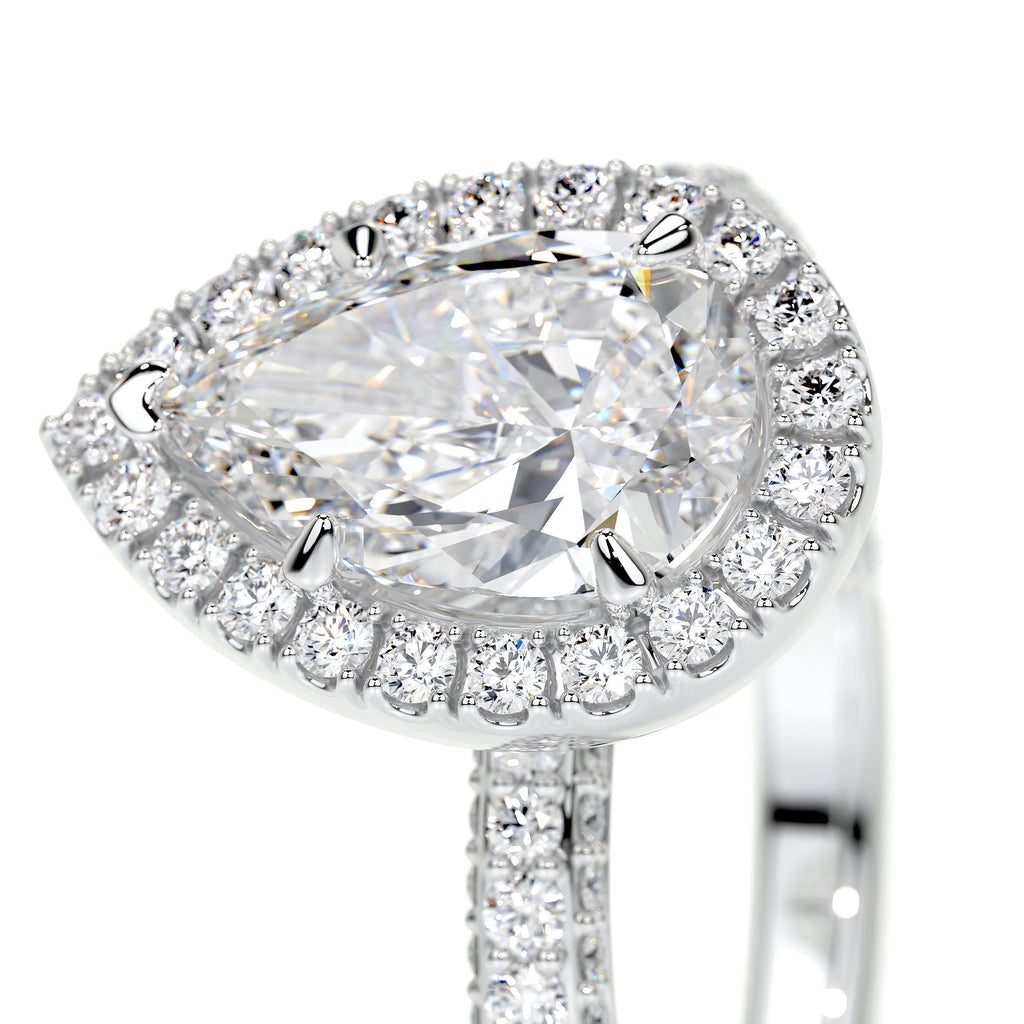 Pear Halo Lab Grown Diamond Engagement Ring