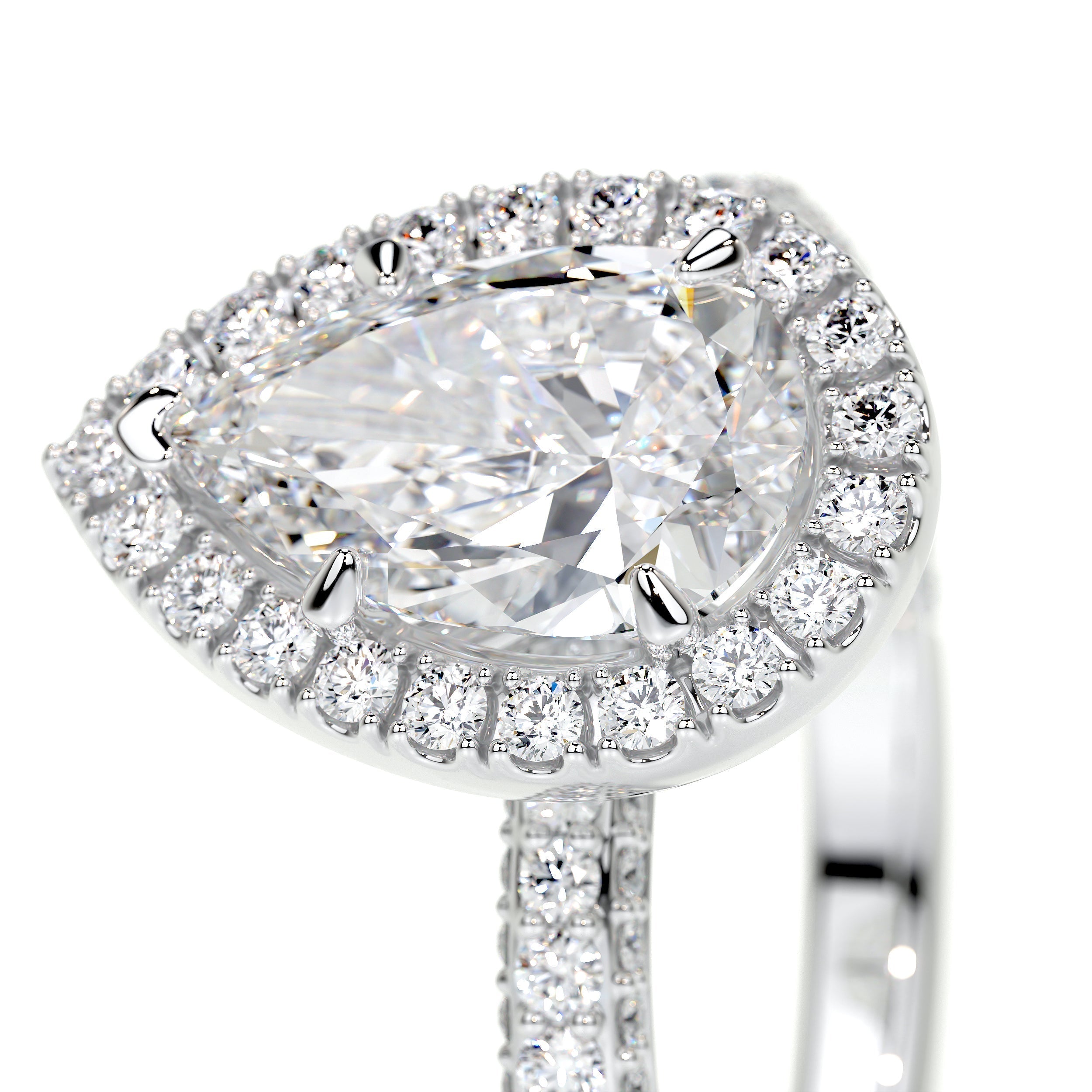 Pear Halo Lab Grown Diamond Engagement Ring