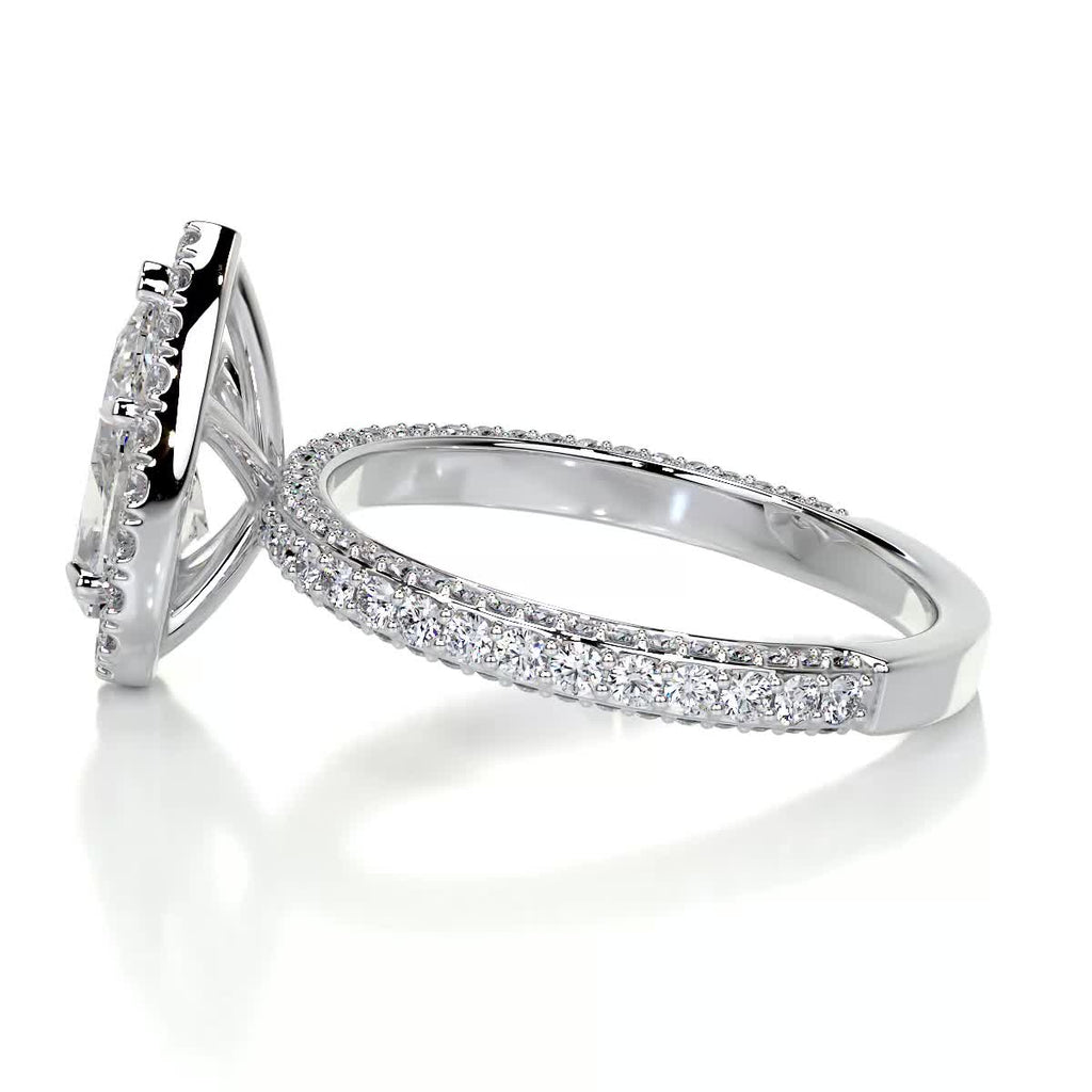 Pear Halo Lab Grown Diamond Engagement Ring