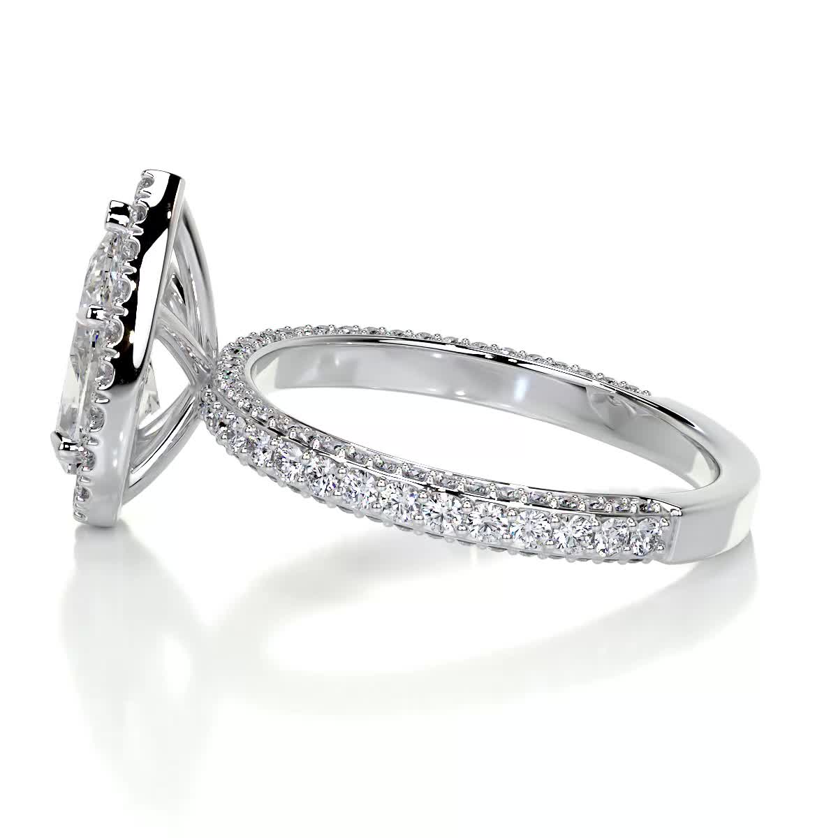 Pear Halo Lab Grown Diamond Engagement Ring