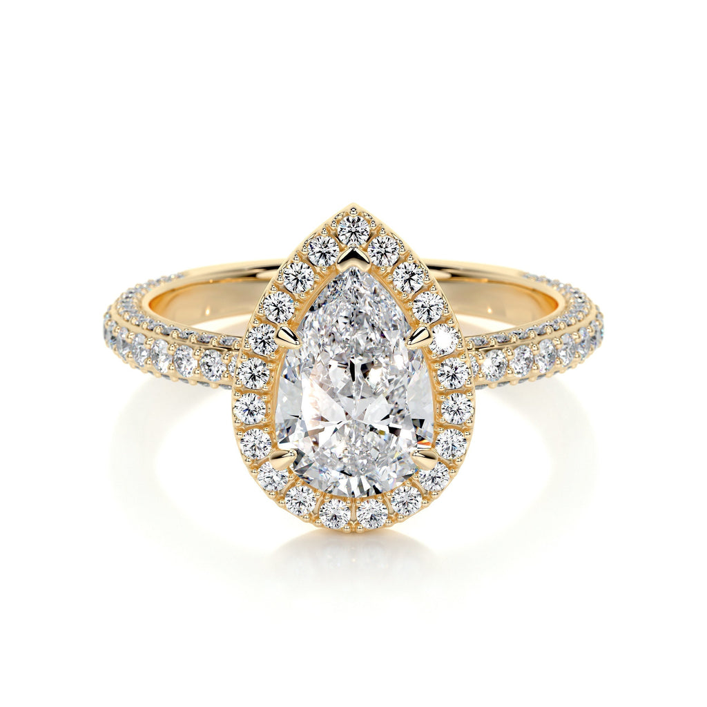 Pear Halo Lab Grown Diamond Engagement Ring