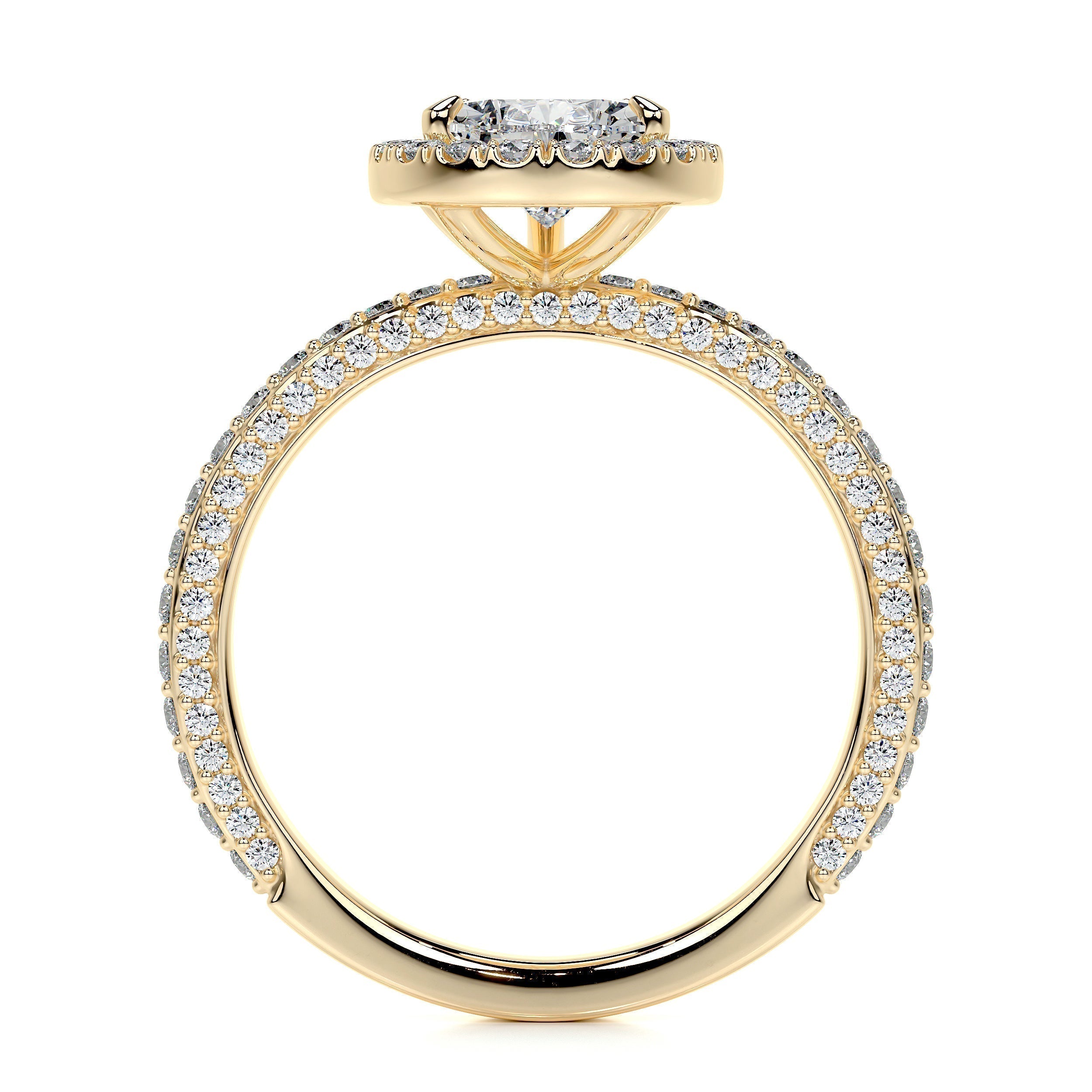 Pear Halo Lab Grown Diamond Engagement Ring