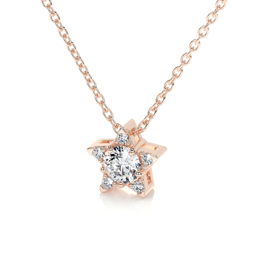 0.25 CT Round Lab Grown Diamond Necklace