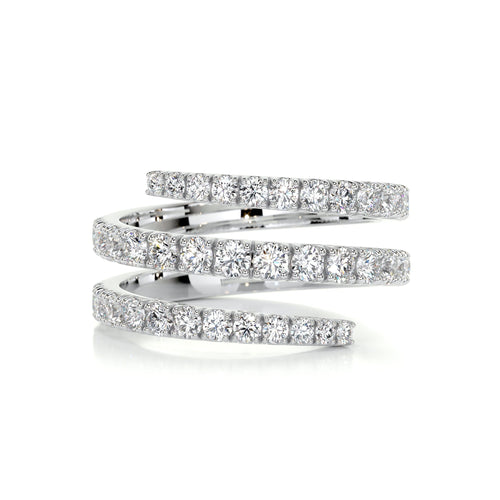 1 CT Round Spiral Lab Grown Diamond Wedding Band
