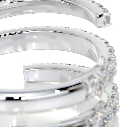 1 CT Round Spiral Lab Grown Diamond Wedding Band