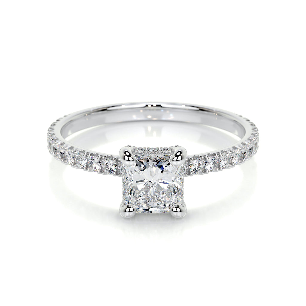 Radiant Pave Lab Grown Diamond Engagement Ring