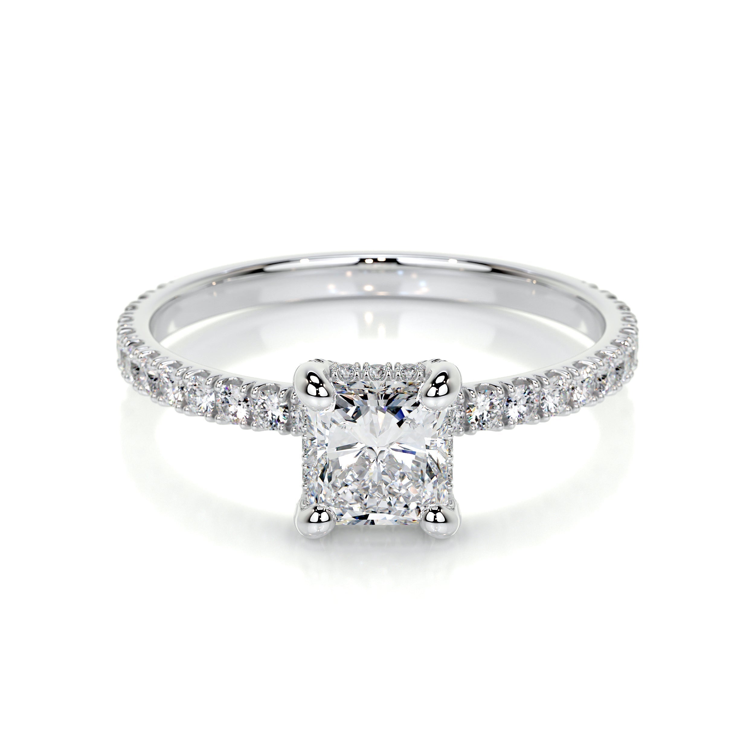Radiant Pave Lab Grown Diamond Engagement Ring