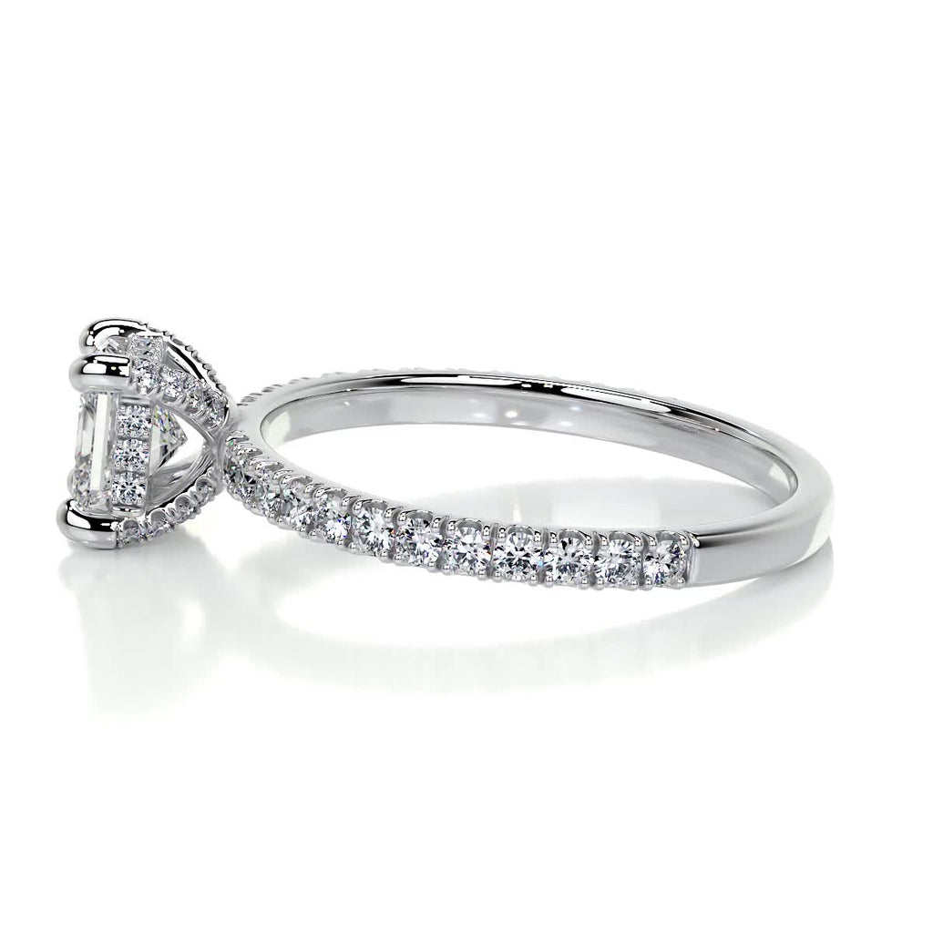 Radiant Pave Lab Grown Diamond Engagement Ring