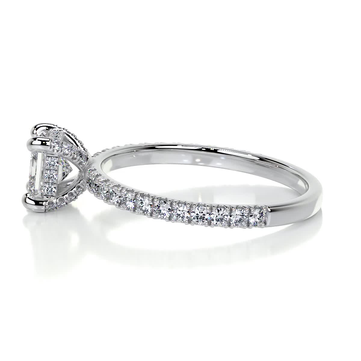 Radiant Pave Lab Grown Diamond Engagement Ring