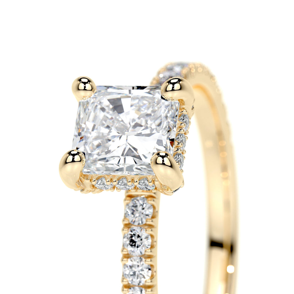 Radiant Pave Lab Grown Diamond Engagement Ring