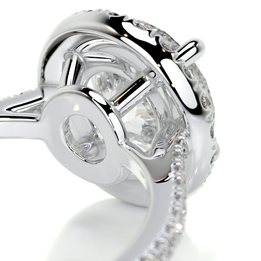 Round Halo & Pave Lab Grown Diamond Engagement Ring