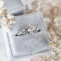 Round Cluster Lab Grown Diamond Engagement Ring