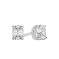 0.50 CT-2.0 CT Oval Solitaire Lab Grown Diamond Earrings