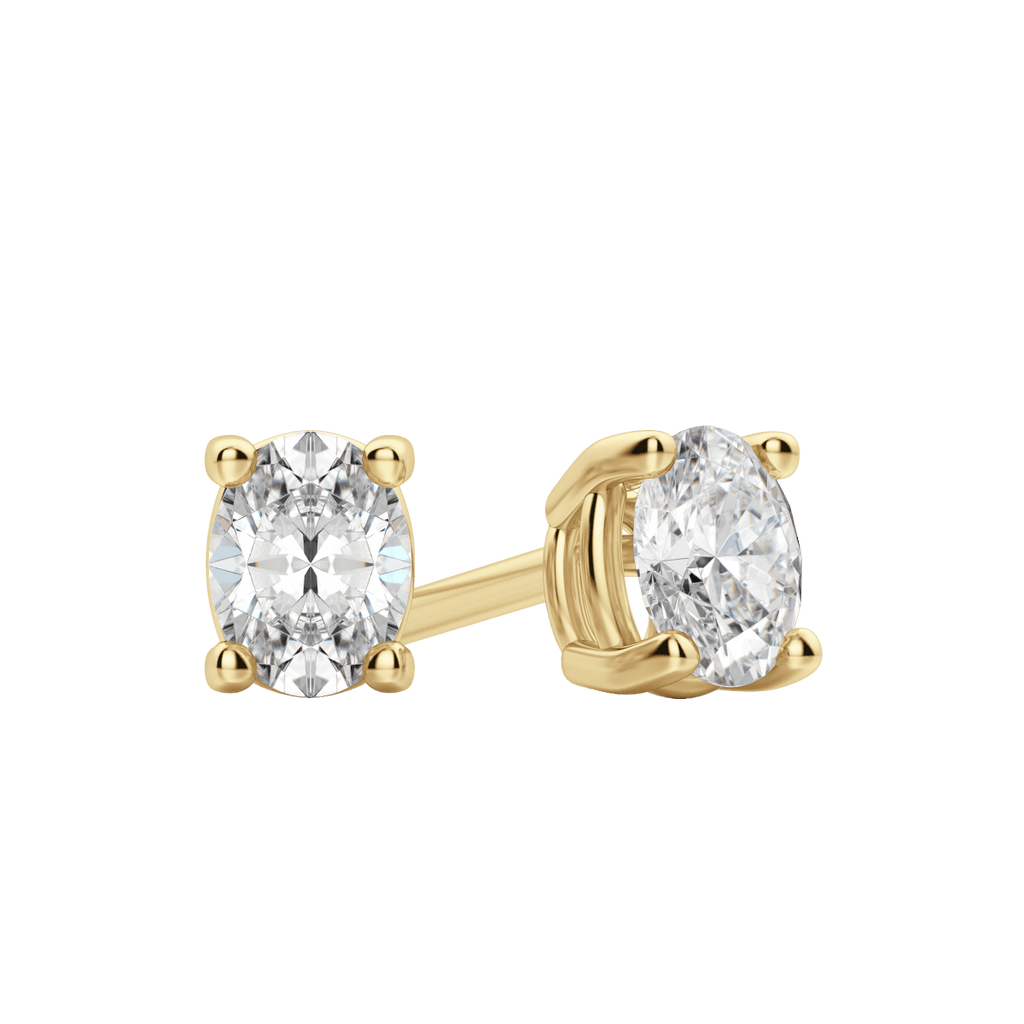 0.50 CT-2.0 CT Oval Solitaire Lab Grown Diamond Earrings