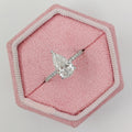 Pear Cut Pave Lab Grown Diamond Engagement Ring