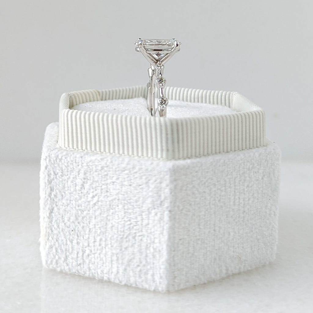 Oval Cut Pave Lab Grown Diamond Engagement Ring
