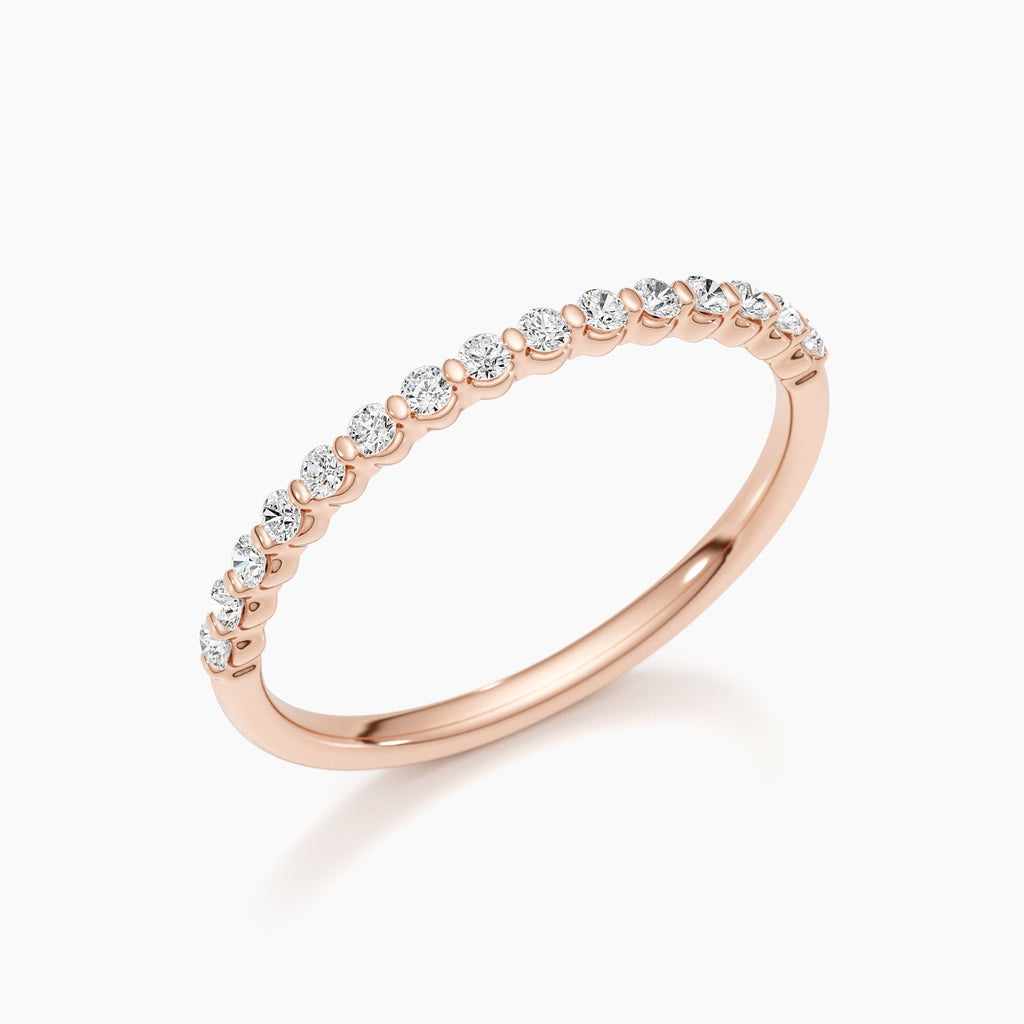 0.3 CT Round Half Eternity Lab Grown Diamond Wedding Band