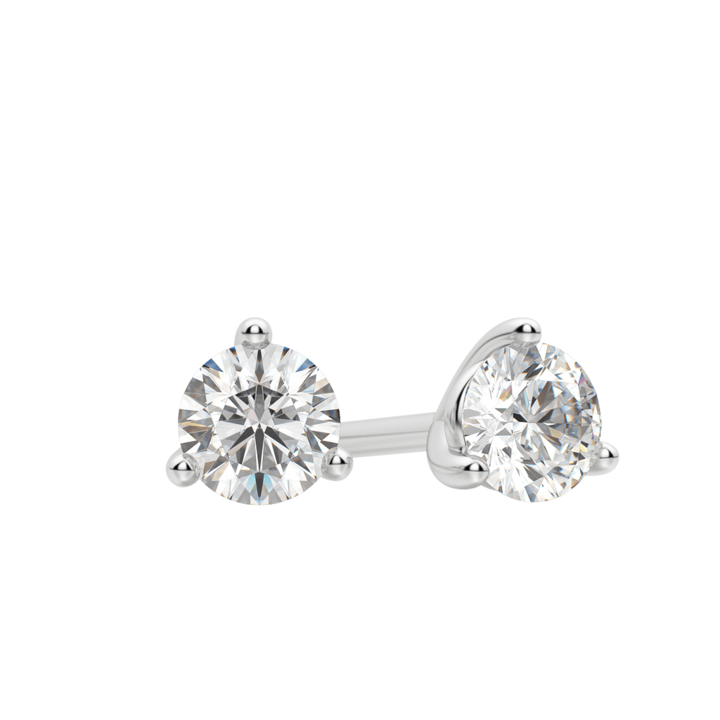 0.50 CT-4.0 CT Round Solitaire Lab Grown Diamond Earrings