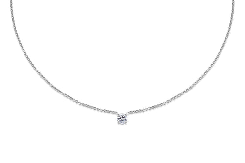 0.50 CT Round Solitaire Lab Grown Diamond Necklace