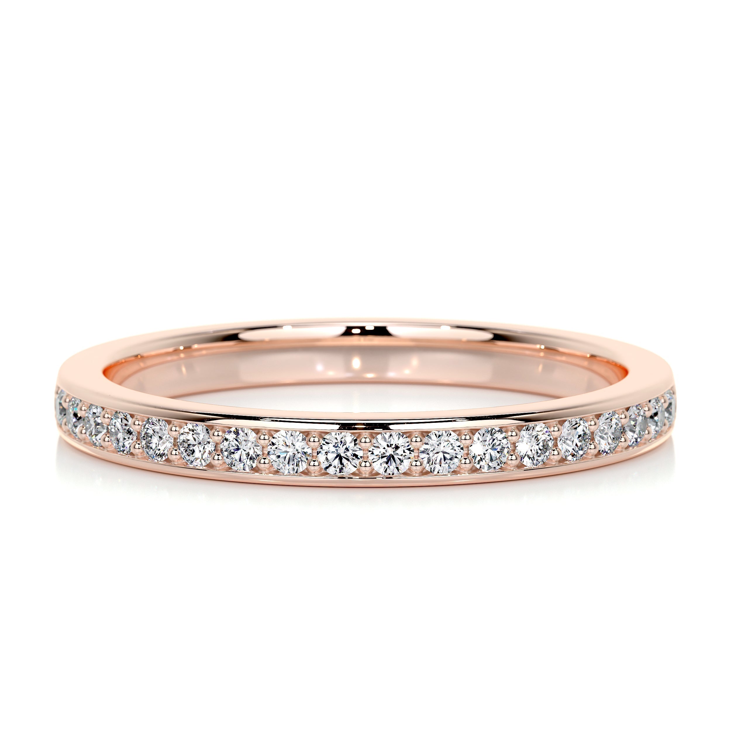 0.2 CT Round Half Eternity Lab Grown Diamond Wedding Band