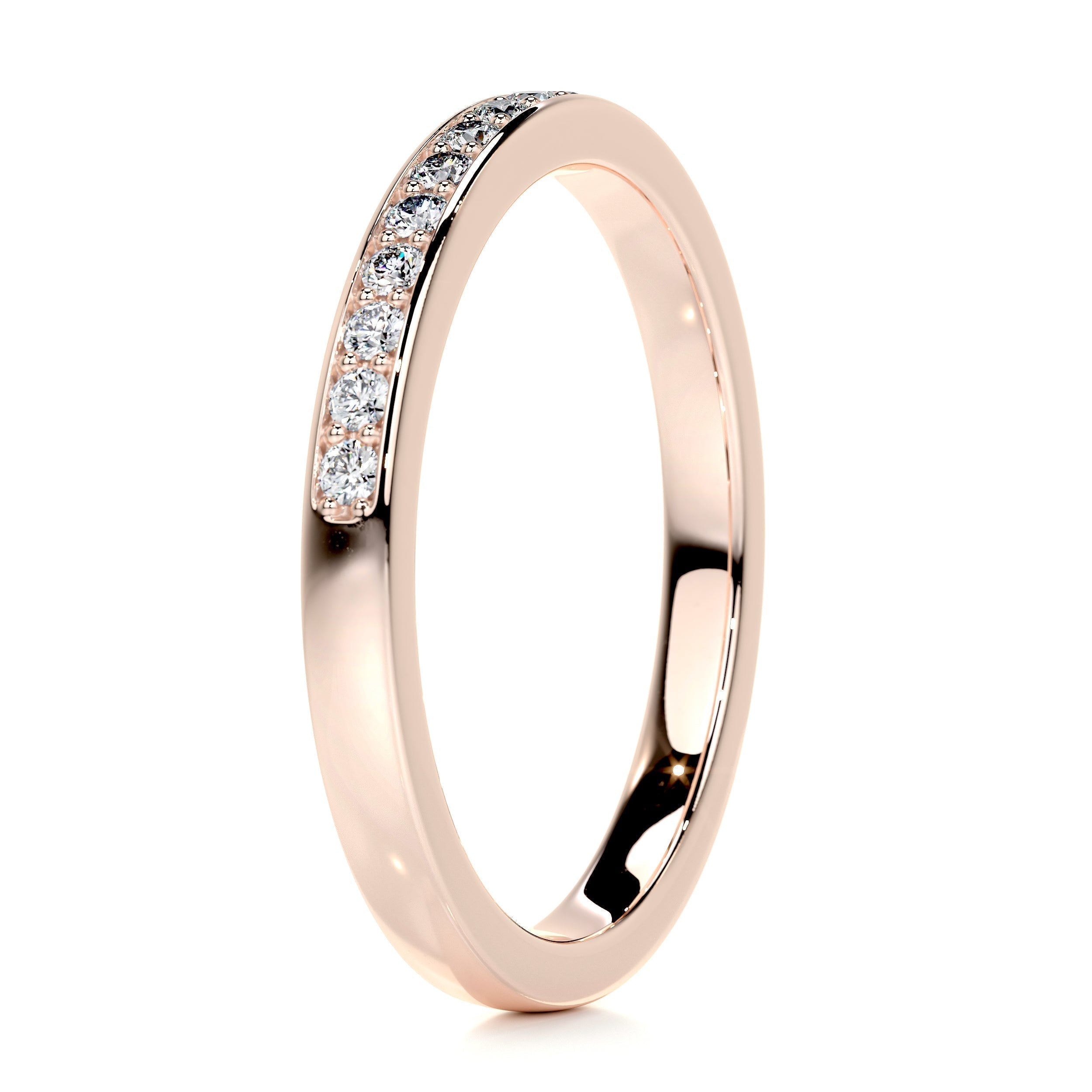 0.2 CT Round Half Eternity Lab Grown Diamond Wedding Band