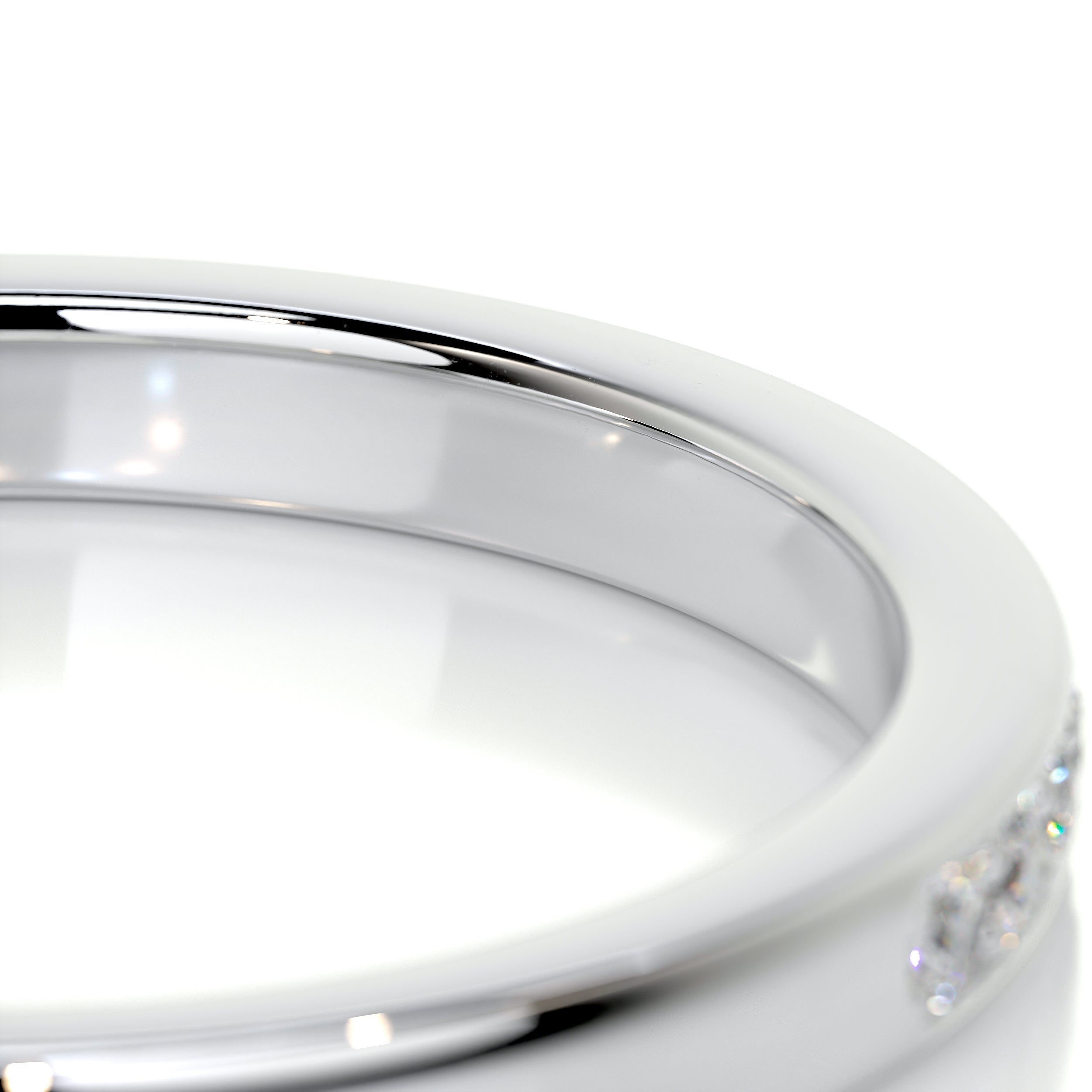 0.2 CT Round Half Eternity Lab Grown Diamond Wedding Band