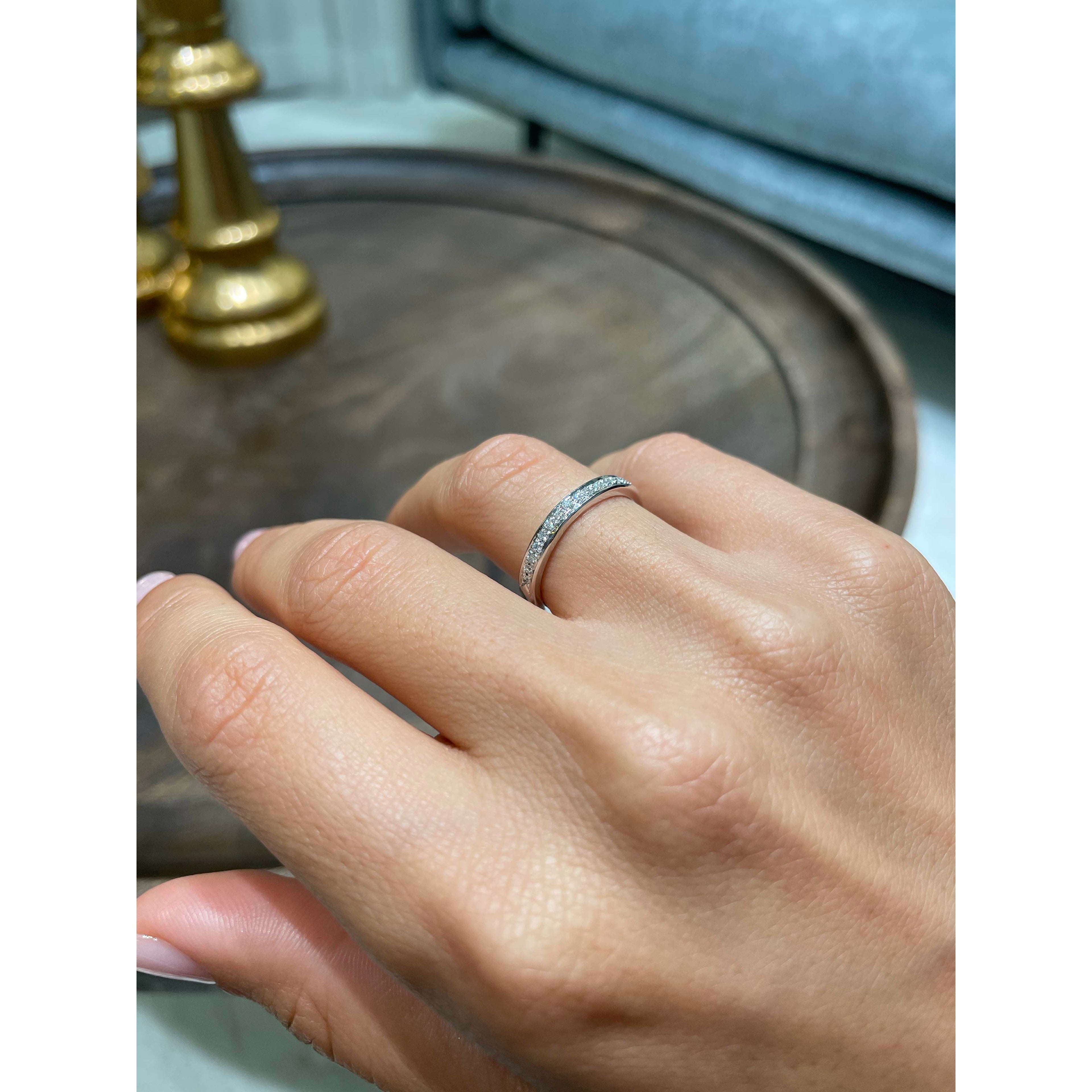 0.2 CT Round Half Eternity Lab Grown Diamond Wedding Band