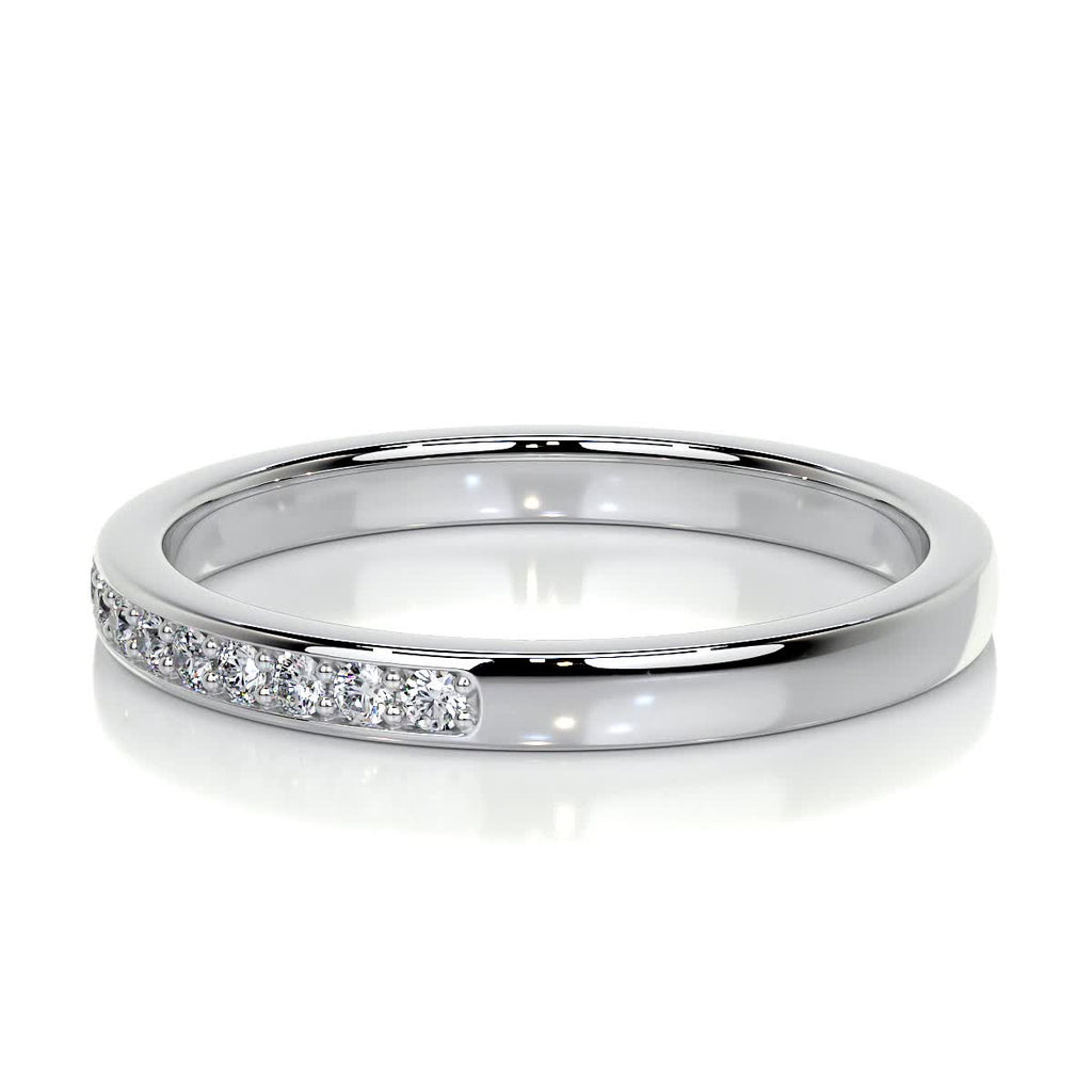 0.2 CT Round Half Eternity Lab Grown Diamond Wedding Band