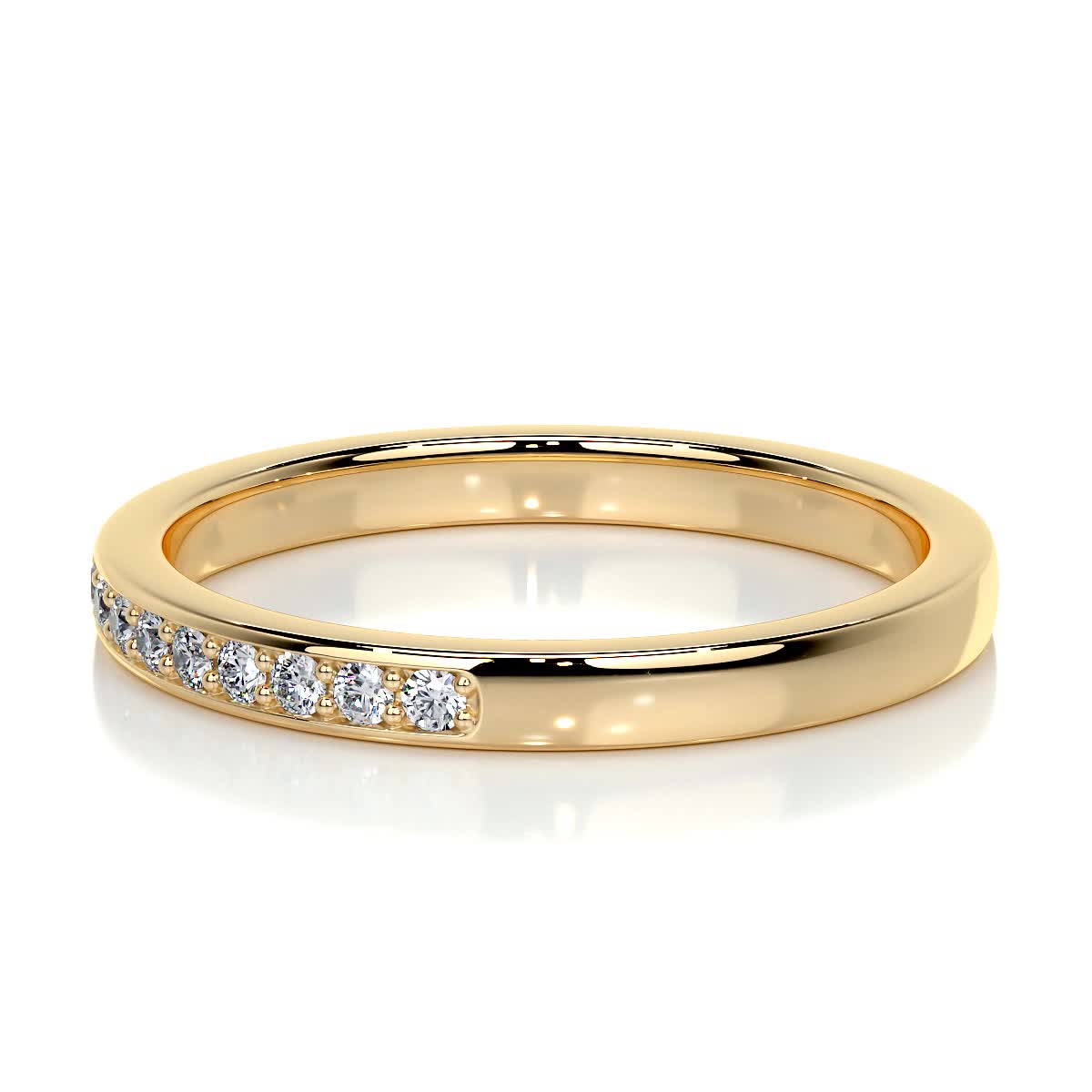 0.2 CT Round Half Eternity Lab Grown Diamond Wedding Band