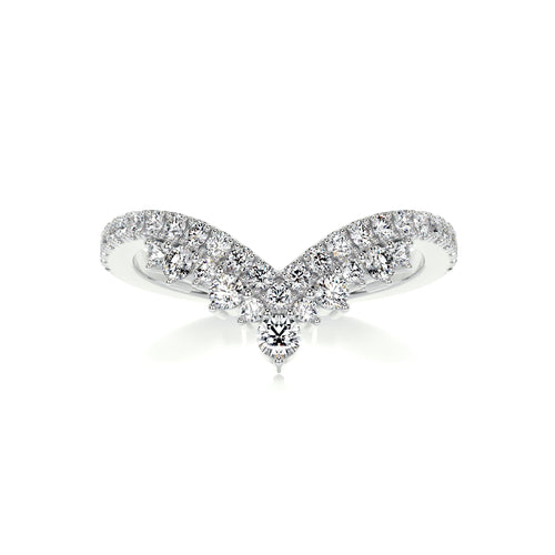 0.5 CT Round Curved Lab Grown Diamond Wedding Band