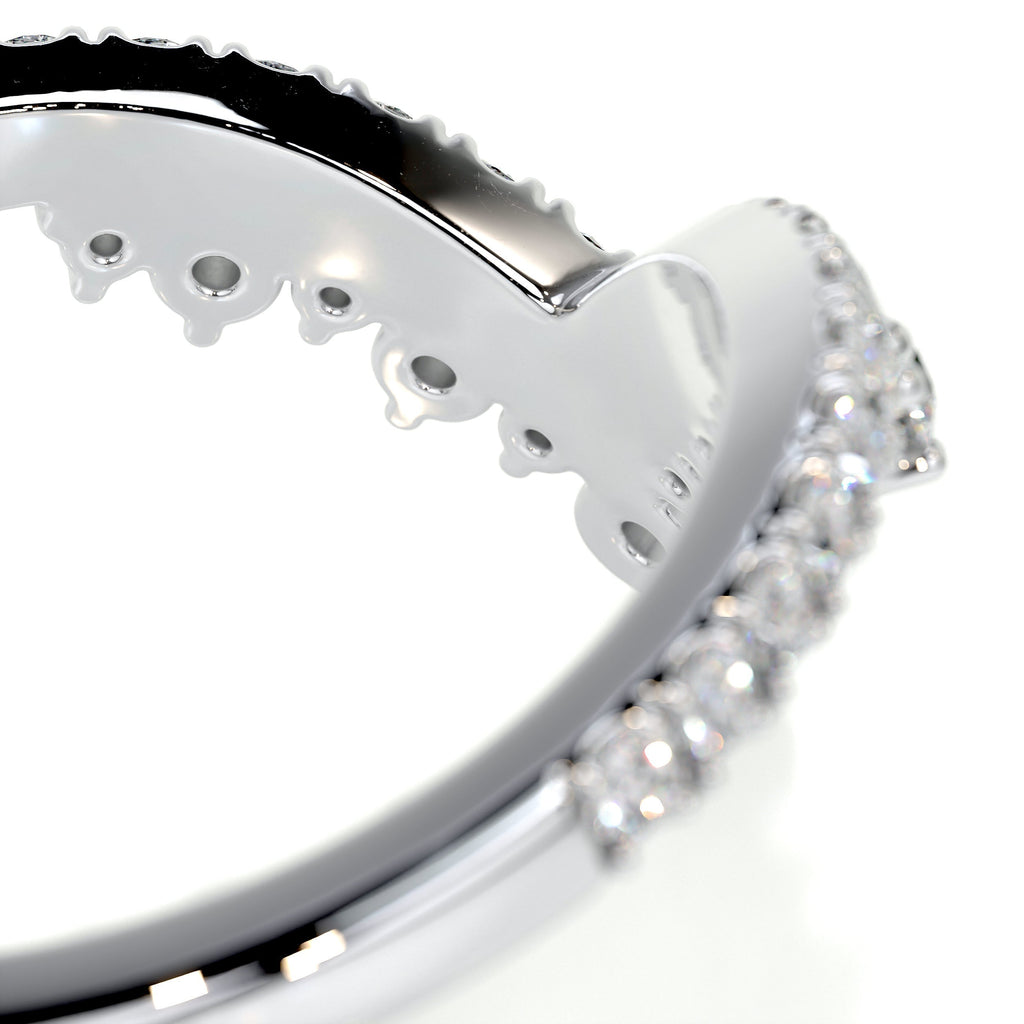 0.5 CT Round Curved Lab Grown Diamond Wedding Band