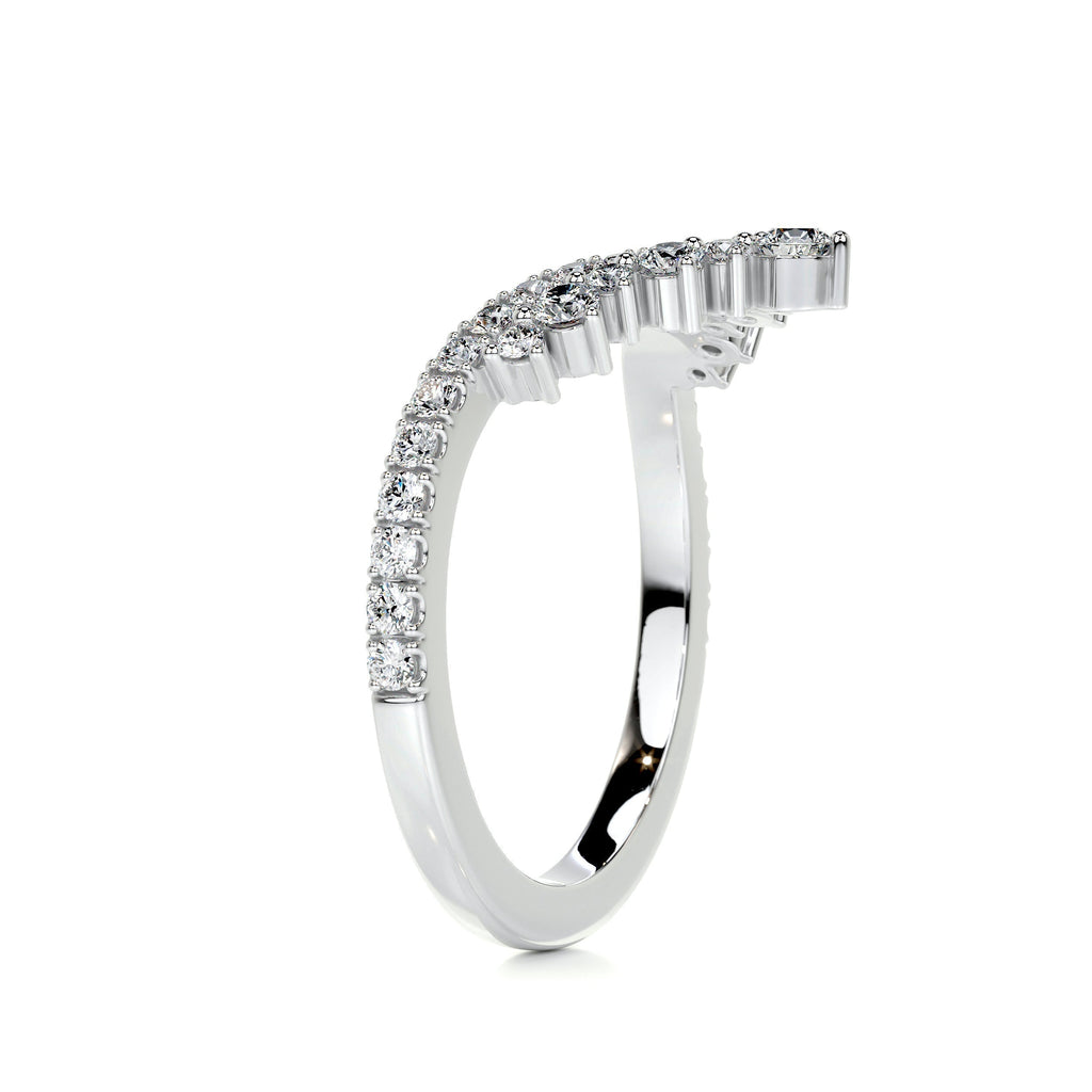 0.5 CT Round Curved Lab Grown Diamond Wedding Band