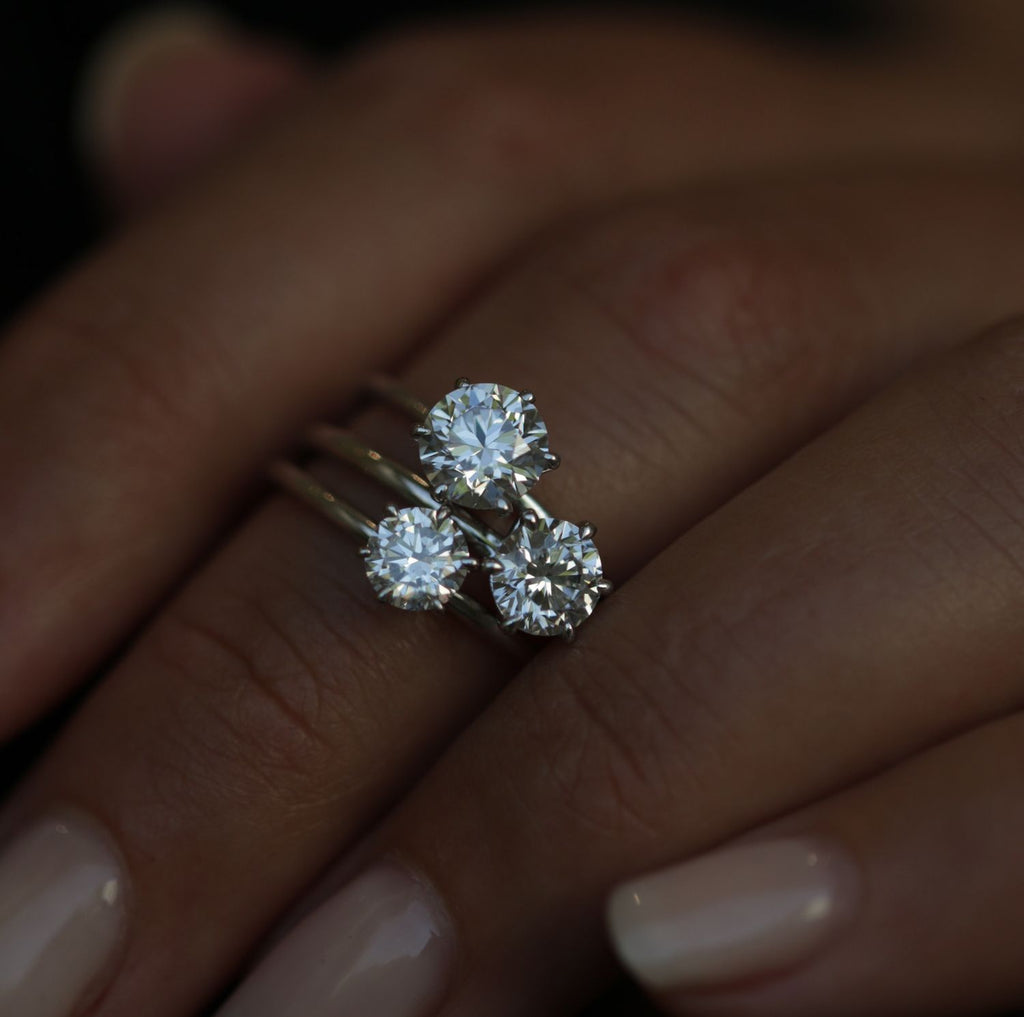 Round Solitaire Lab Grown Diamond Diamond Engagement Ring