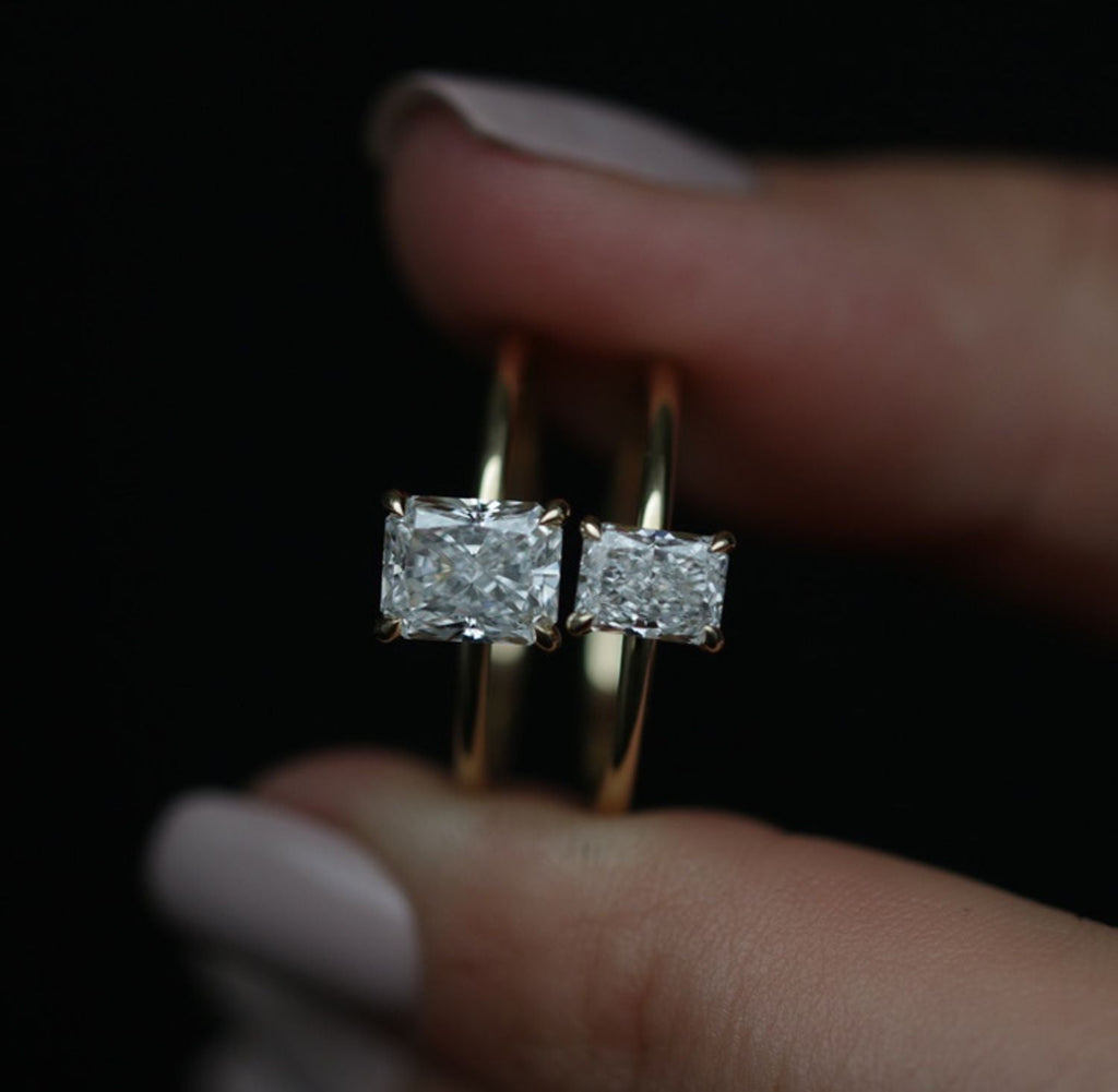 Radiant Solitaire Lab Grown Diamond Engagement Ring