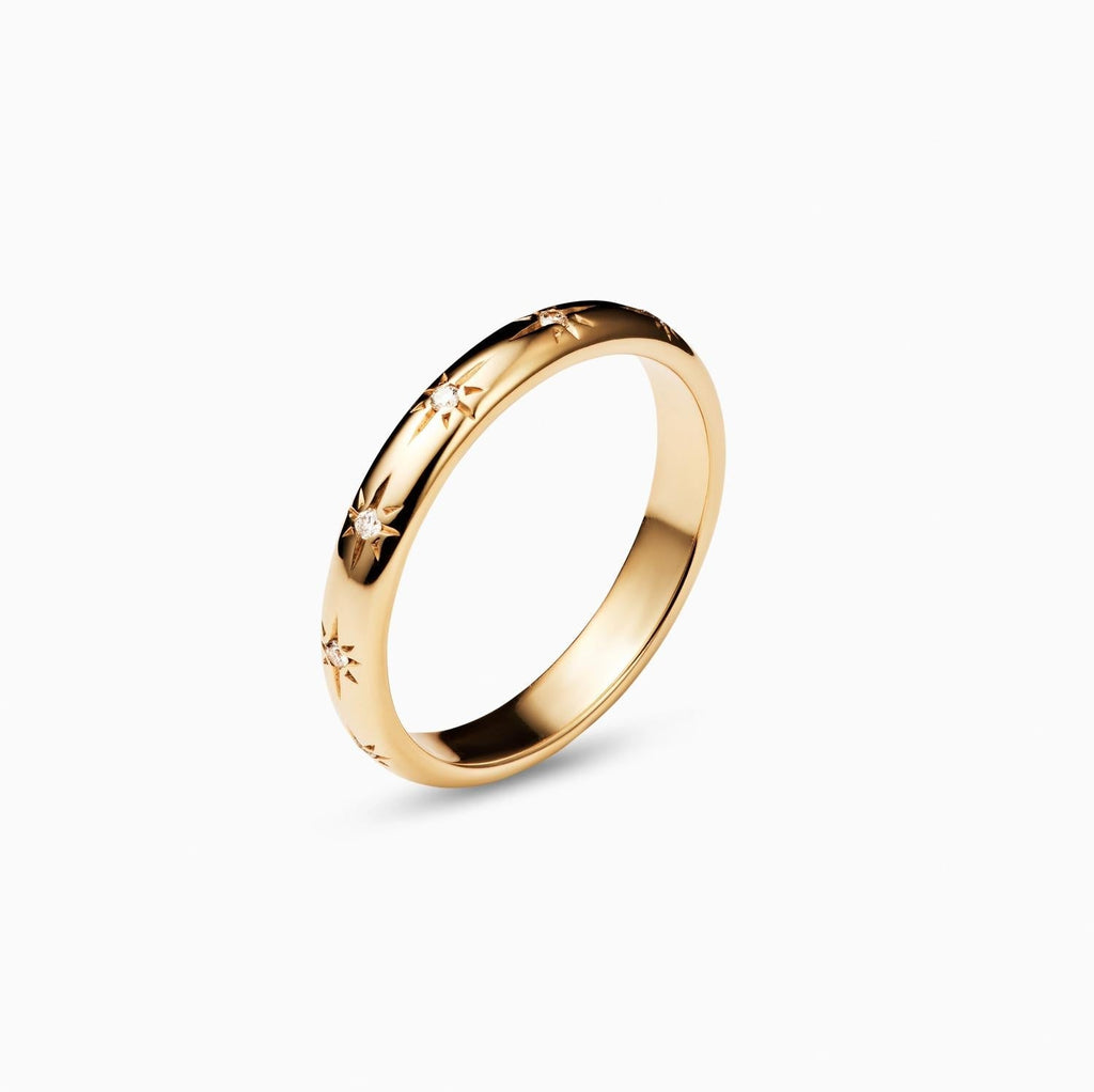 0.10 CT Round Flush Setting Lab Grown Diamond Wedding Band