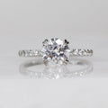Round Pave Lab Grown Diamond Engagement Ring