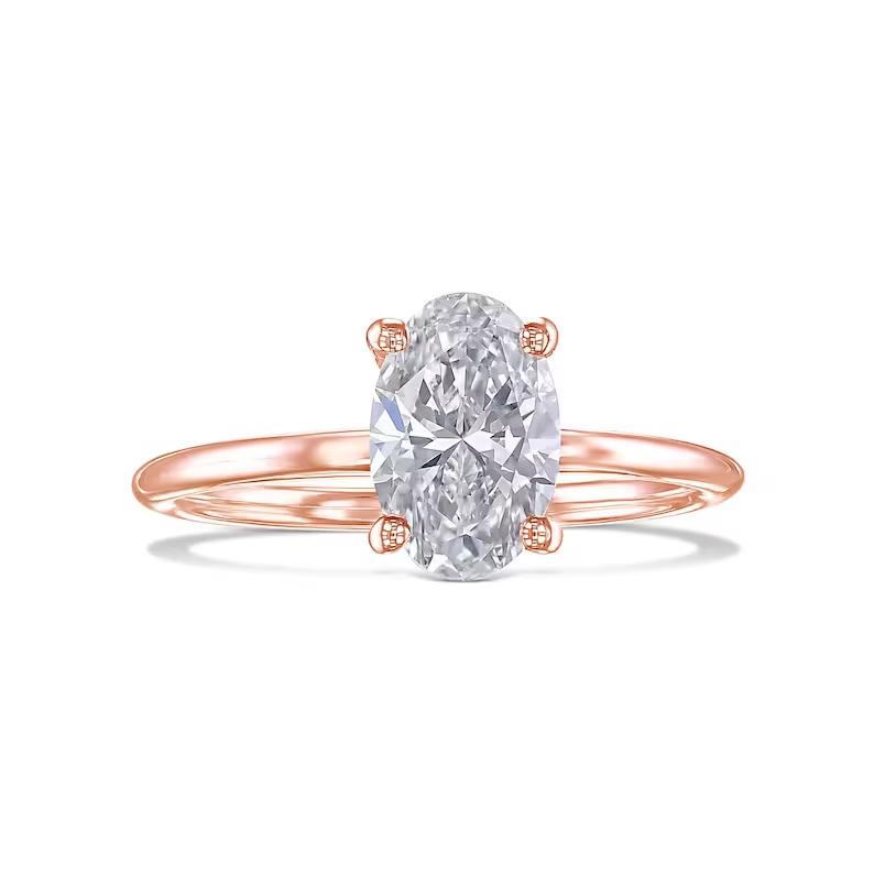 Oval Solitaire Lab Grown Diamond Engagement Ring