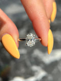 Oval Hidden Halo Lab Grown Diamond Engagement Ring