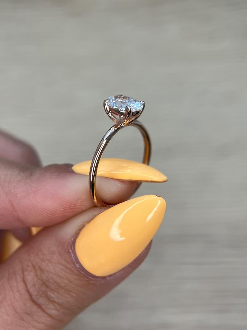 Oval Solitaire Lab Grown Diamond Engagement Ring