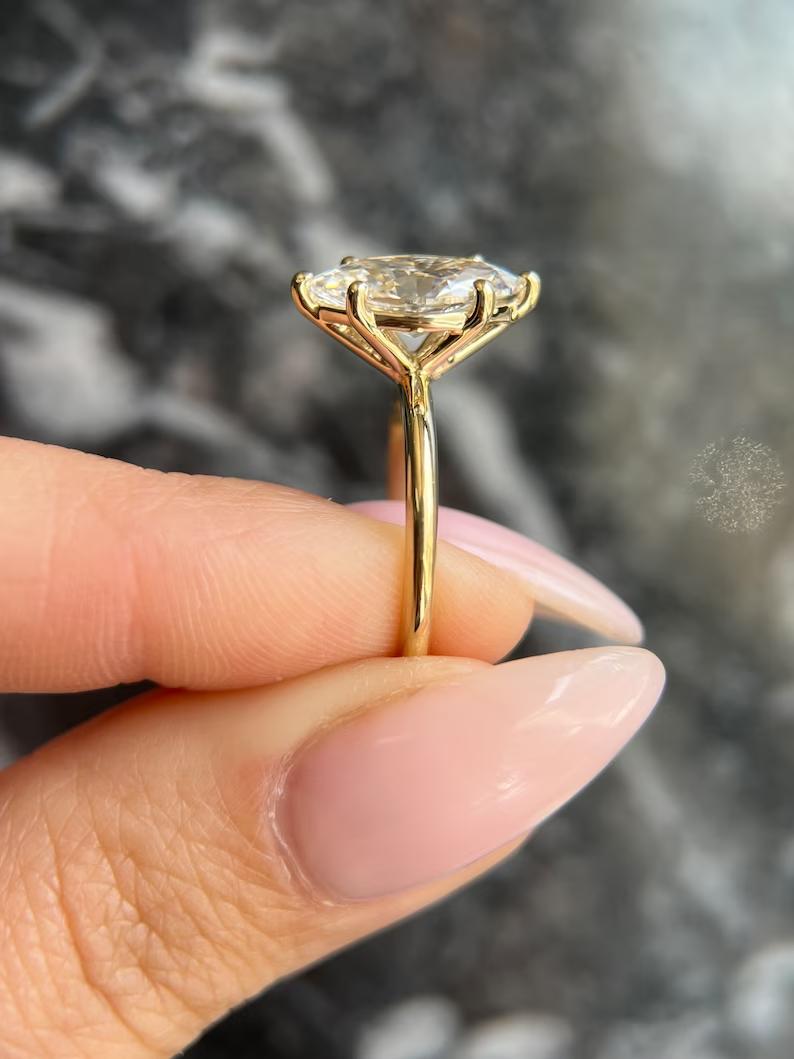 Marquise Solitaire Lab Grown Diamond Engagement Ring
