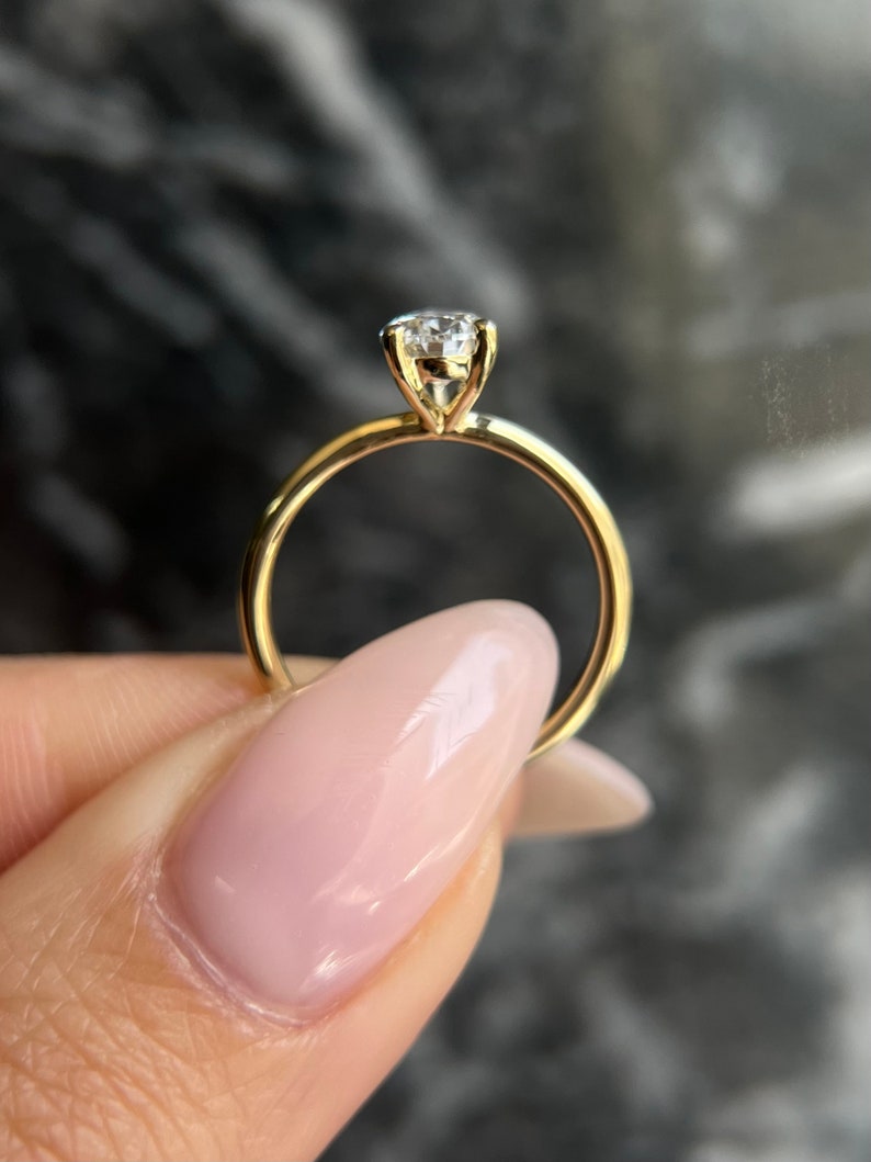 Pear Solitaire Lab Grown Diamond Engagement Ring