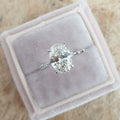 Oval Cut Pave Lab Grown Diamond Engagement Ring