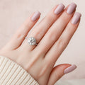 3.0 CT Round Cut Halo Style Moissanite Engagement Ring 6