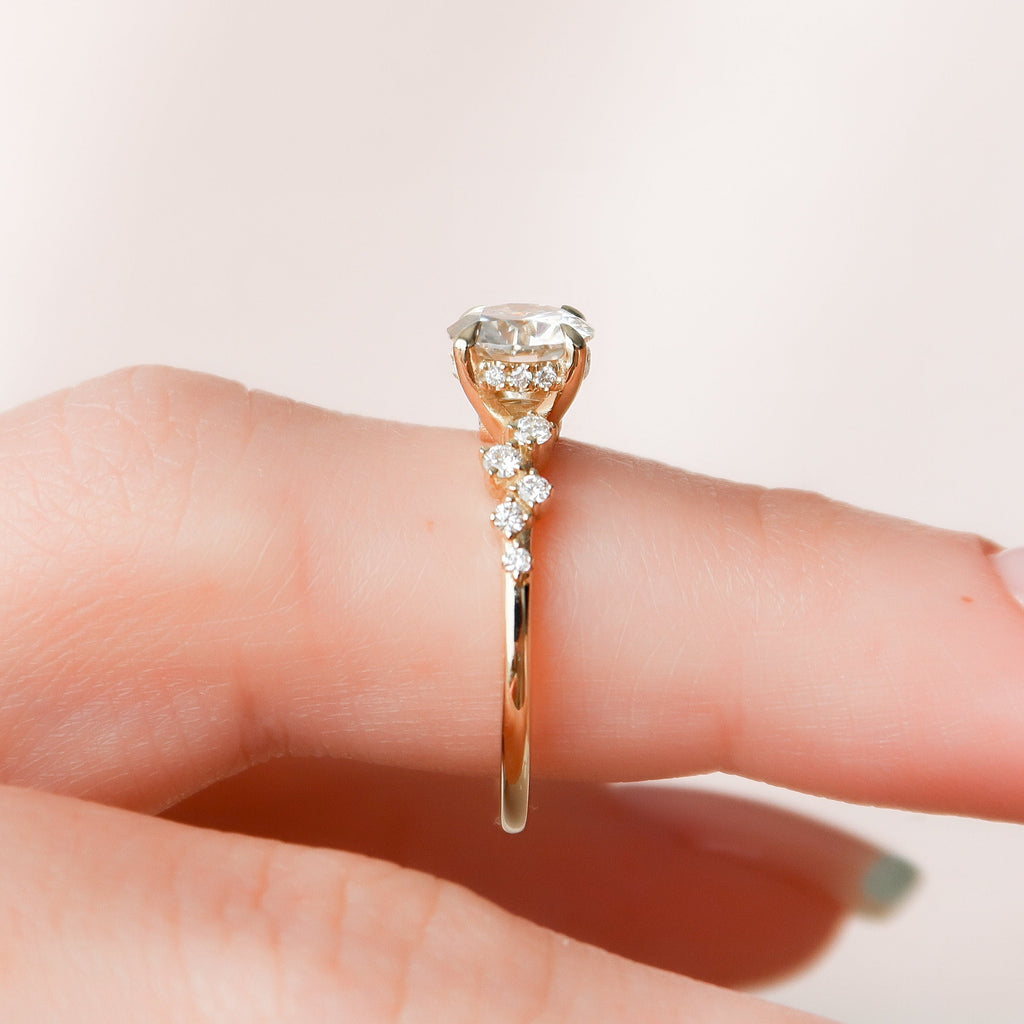 Custom Listing for Micah- 1.0 CT Round Lab Grown Engagement Ring In F-VS1 Color-Clarity